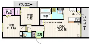 パルハイム若松【3階】の間取り