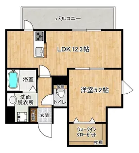 ルグラン九品寺【4階】の間取り