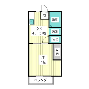 イーストヒルズ松井【1階】の間取り