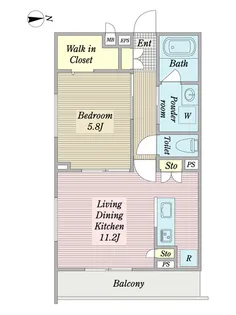 ライズ六町【3階】の間取り