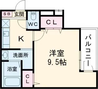 サンシーブル三国ヶ丘【3階】の間取り