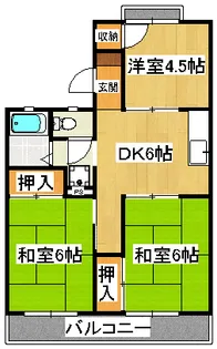 サンハイツII【2階】の間取り