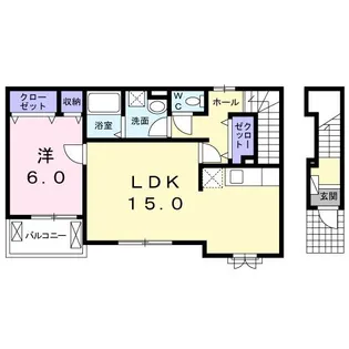 静岡県袋井市山科【アパート】の間取り