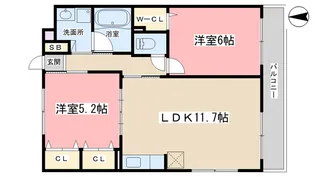 Mana Wing【1階】の間取り