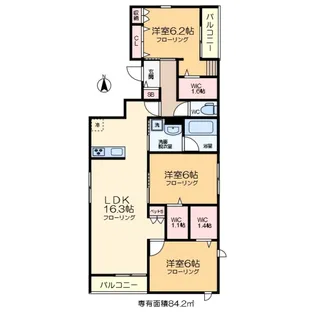 (仮称)太平2丁目メゾン【2階】の間取り