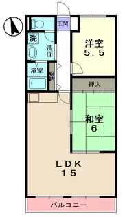 エレガンス生田【4階】の間取り