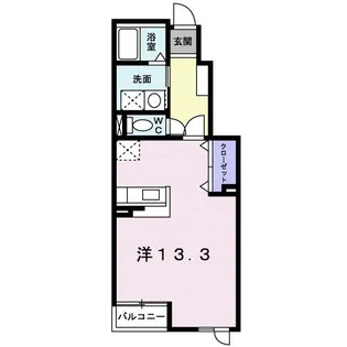 ホークフェザー18【1階】の間取り