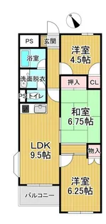 ラフェスタ小山【4階】の間取り