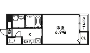 クイーンズコート天満【3階】の間取り