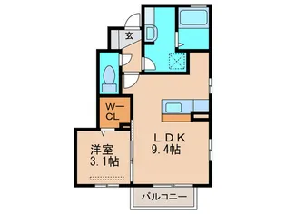 プレステージ二島B【1階】の間取り