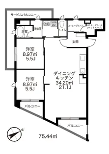 サンヴィレッジ17【3階】の間取り
