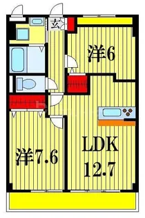 ウインドヒル鎌ヶ谷【5階】の間取り