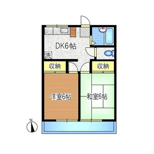 ハイツ東台 (ハイツアズマダイ)【2階】の間取り