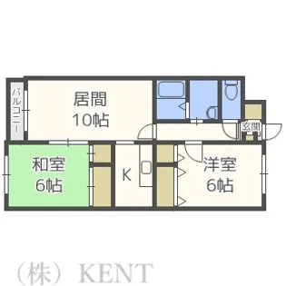 ドエル西町【2階】の間取り