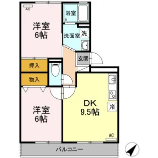 シャトレー西本II【3階】の間取り
