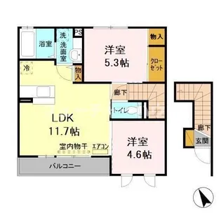 ハピネス【2階】の間取り