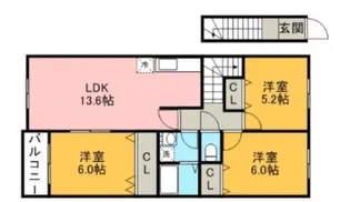 ブルーローズII【2階】の間取り