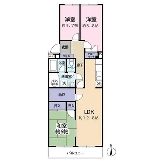 初穂マンション北浦和【3階】の間取り