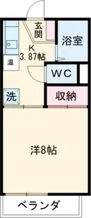 エスポワールB棟【1階】の間取り