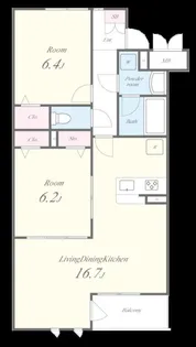 ユリイカ大秋【2階】の間取り