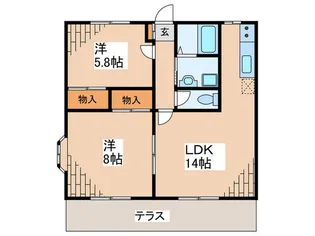 グランデュール高坂【1階】の間取り