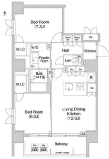 コンフォリア麻布EAST【7階】の間取り