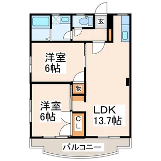 レジデンス新町【3階】の間取り
