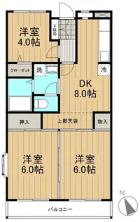 ベルデュールクスノキ【1階】の間取り