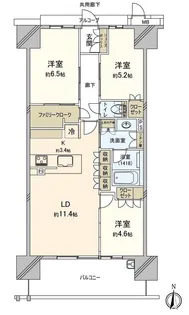 プレミスト岡山ザ・レジデンス【13階】の間取り