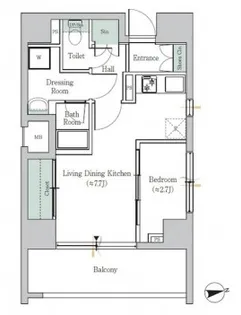 ONE ROOF FLAT TOGOSHI【10階】の間取り