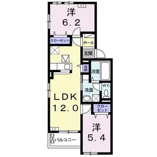 アンジュII【1階】の間取り