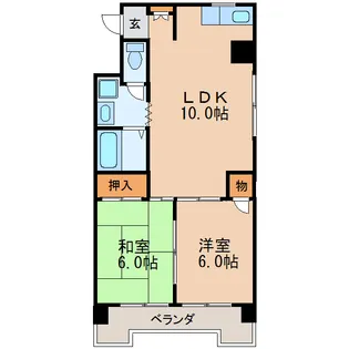 丸の内カジウラマンション【5階】の間取り