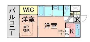エステートモア・天神【14階】の間取り