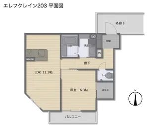 エレフクレイン【2階】の間取り