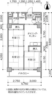 UR仙台榴ヶ岡【2階】の間取り