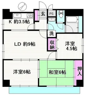 ライオンズマンション小石川第2【6階】の間取り