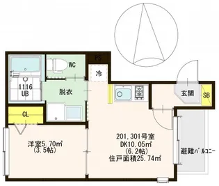アルデイラAOI【2階】の間取り