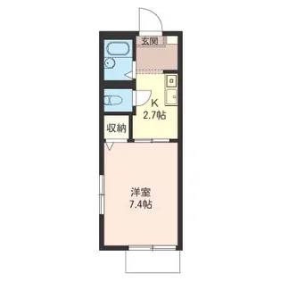 ヴィラ小谷田【1階】の間取り