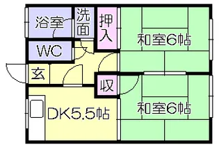 コーポ櫛原【2階】の間取り