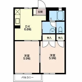 グランドール伊勢宮【1階】の間取り