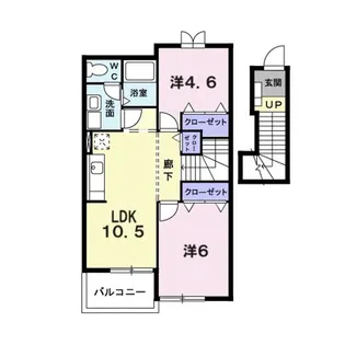 ベルアム-ル西川【2階】の間取り