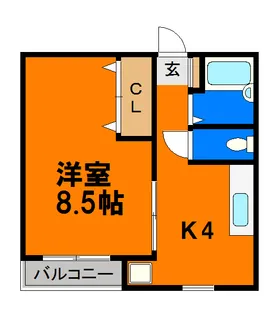 アネックス弁天【1階】の間取り