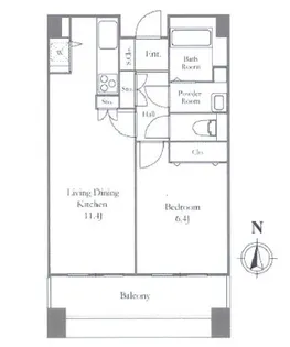 リバーシティ21イーストタワーズII【7階】の間取り