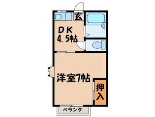 コスモハイツホクユー【1階】の間取り
