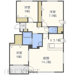 Pirka Village円山【3階】の間取り