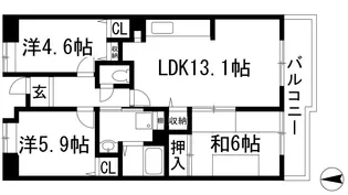 アルビス寺本16号棟【5階】の間取り