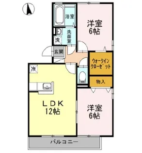 リビングタウン旭川 B棟【2階】の間取り