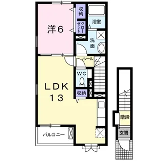 東三島575ハイツ E棟【2階】の間取り