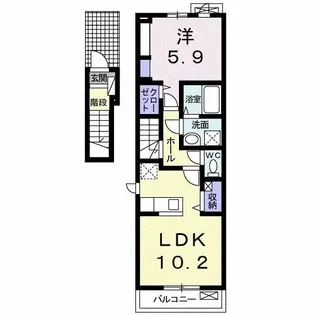 フェリモス【2階】の間取り