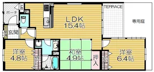 パレ塚口北宮の杜【4階】の間取り